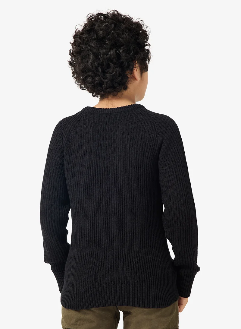 جاك وجونز جونيور كنزة قطنية برقبة دائرية للأطفال